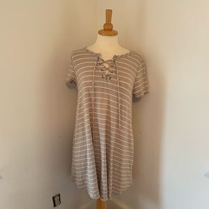 Striped Stretch Tshirt Dress